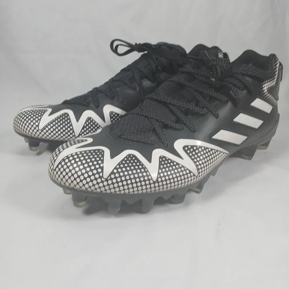 Adidas Freak Men’s 13 Black White Football Cleats Molded TPU Studs Turf Shoes